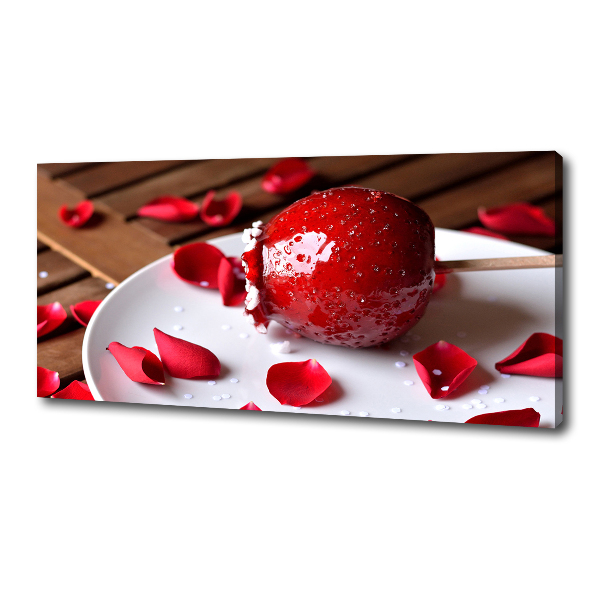 Bild auf leinwand Apfel am Stiel