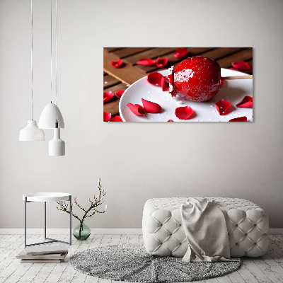 Bild auf leinwand Apfel am Stiel