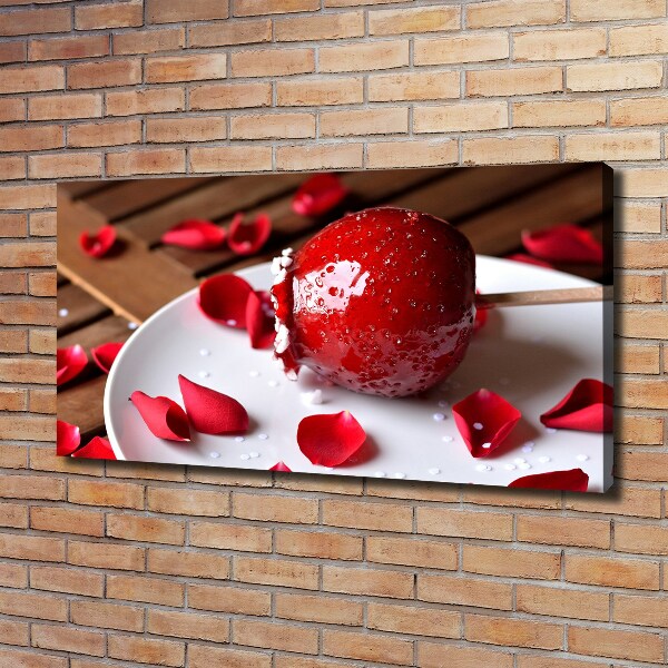 Bild auf leinwand Apfel am Stiel