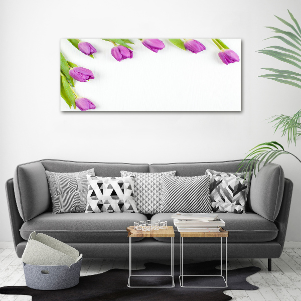 Wandbild Lila Tulpen