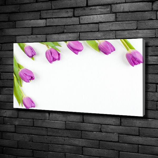 Wandbild Lila Tulpen