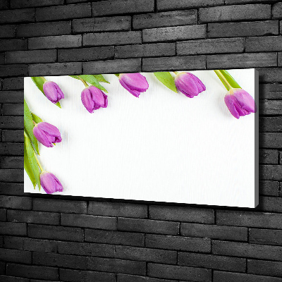 Wandbild Lila Tulpen