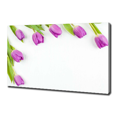 Wandbild Lila Tulpen