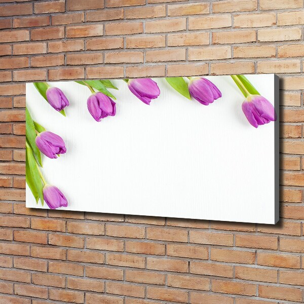 Wandbild Lila Tulpen