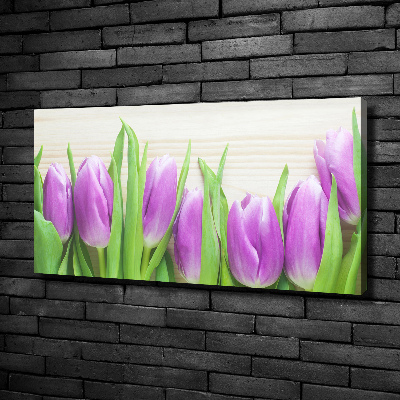 Wandbild Lila Tulpen