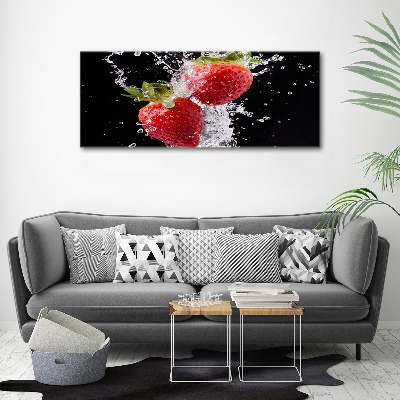 Fotobild Erdbeeren und Wasser