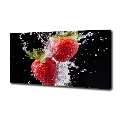 Fotobild Erdbeeren und Wasser