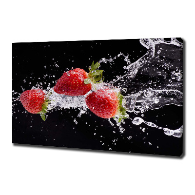 Fotobild Erdbeeren und Wasser