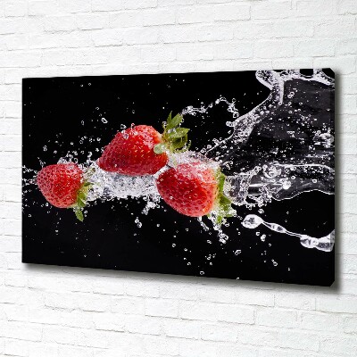 Fotobild Erdbeeren und Wasser