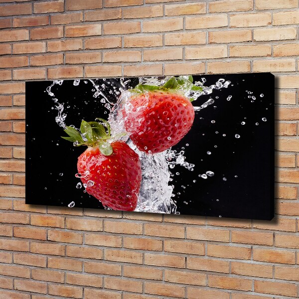 Fotobild Erdbeeren und Wasser