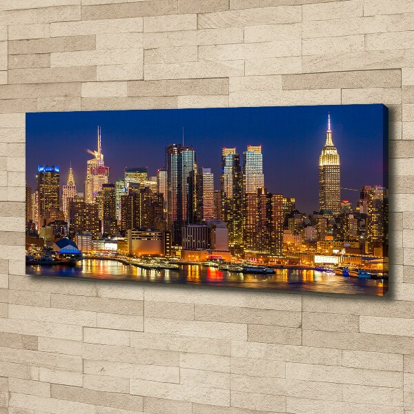 Wandbild Manhattan bei Nacht