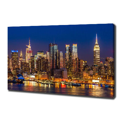Wandbild Manhattan bei Nacht