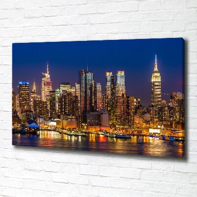 Wandbild Manhattan bei Nacht