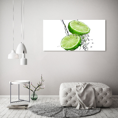 Wandbild Limetten und Wasser