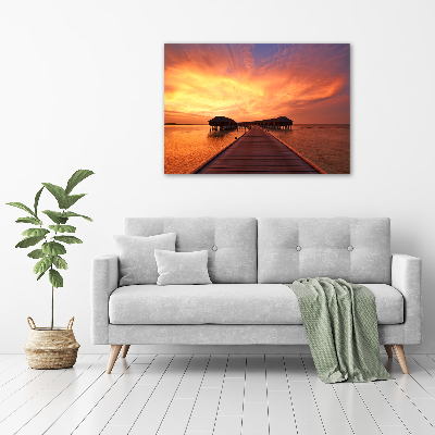 Wandbild Bungalows auf den Malediven