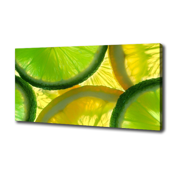 Wandbild Limette und Zitrone