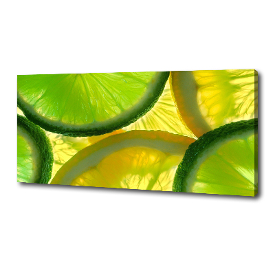Wandbild Limette und Zitrone