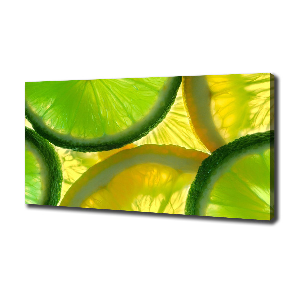 Wandbild Limette und Zitrone