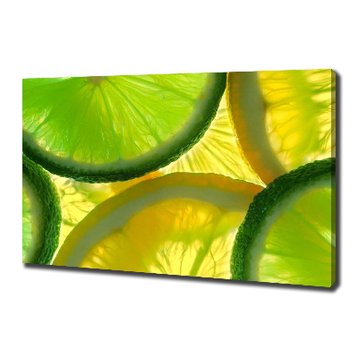 Wandbild Limette und Zitrone