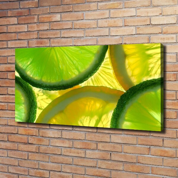 Wandbild Limette und Zitrone