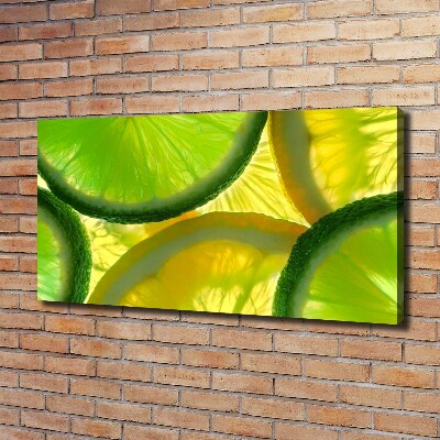 Wandbild Limette und Zitrone