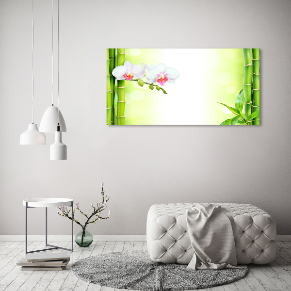 Bild auf leinwand Orchidee und Bambus