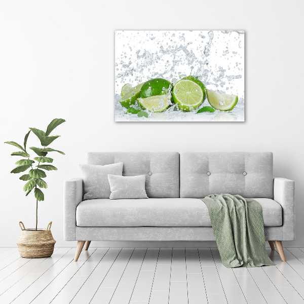 Bild auf leinwand Limetten und Wasser