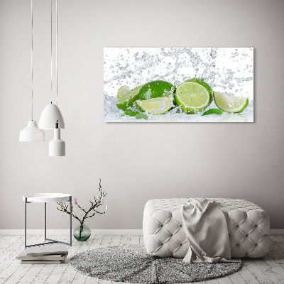 Bild auf leinwand Limetten und Wasser