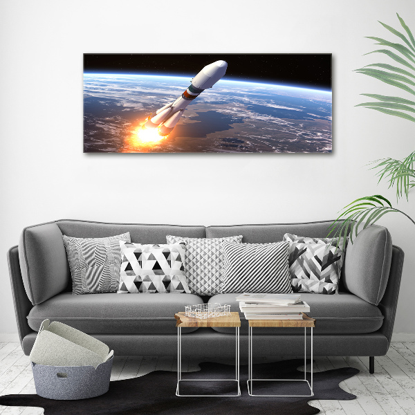 Bild auf leinwand Weltraumrakete