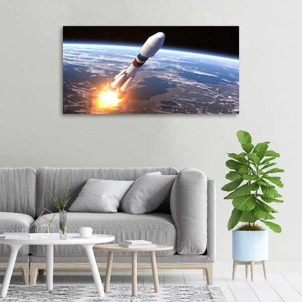 Bild auf leinwand Weltraumrakete