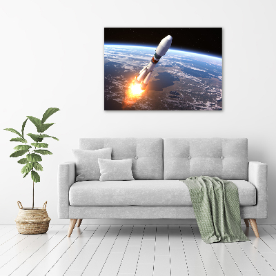 Bild auf leinwand Weltraumrakete