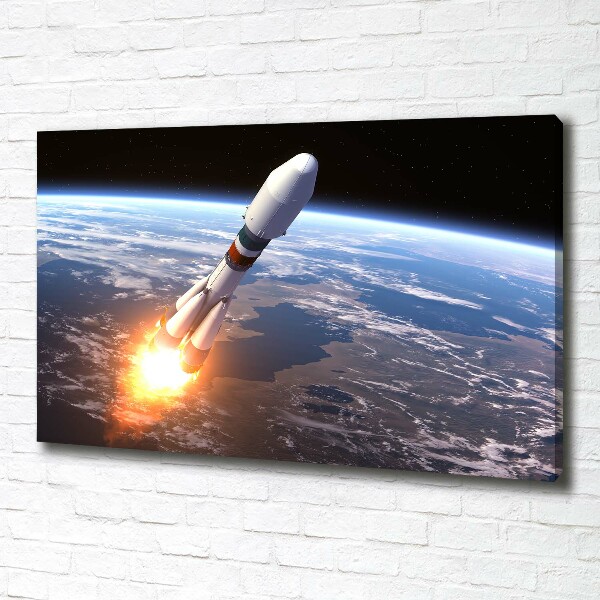 Bild auf leinwand Weltraumrakete