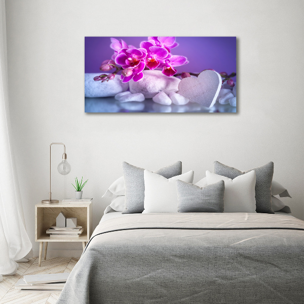 Bild auf leinwand Orchidee und Herz