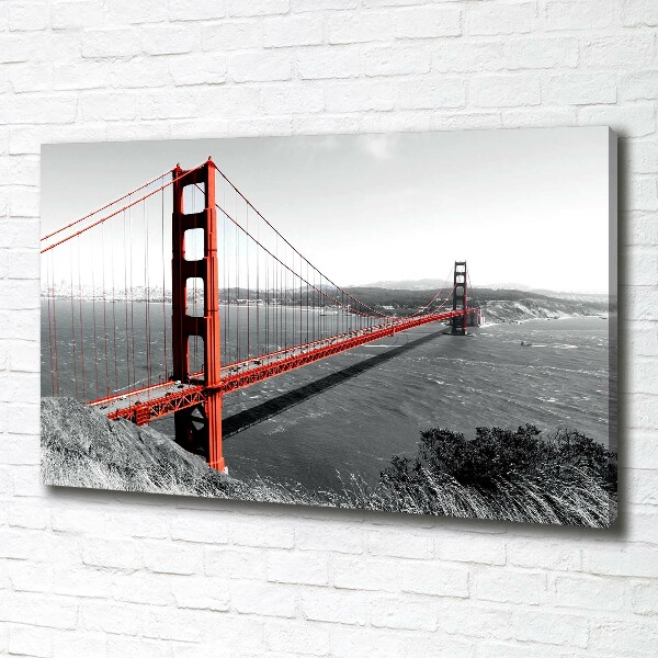 Bild auf leinwand San Francisco Brücke