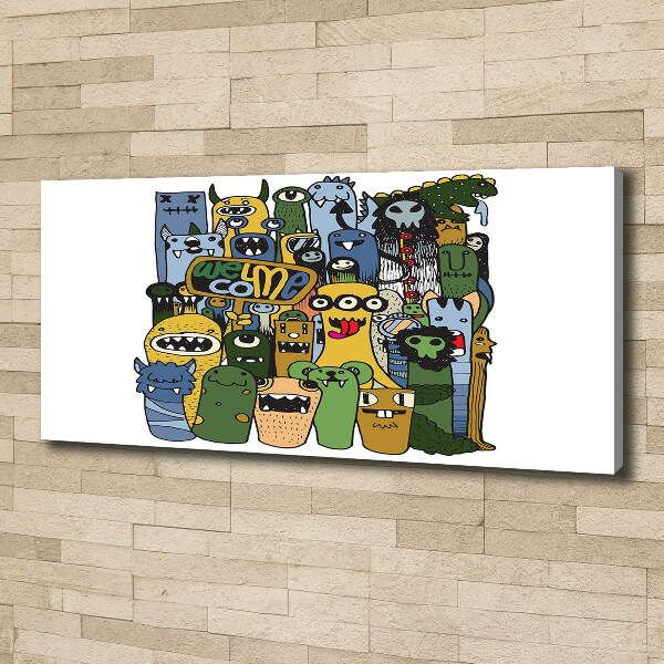 Wandbild Verrückte Monster
