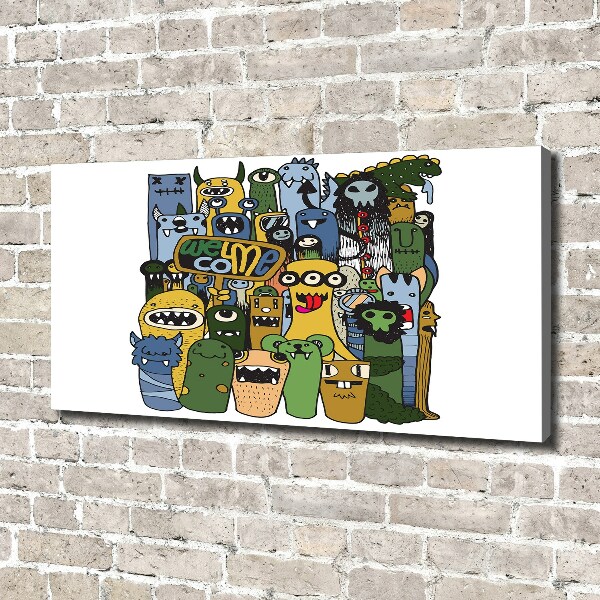 Wandbild Verrückte Monster