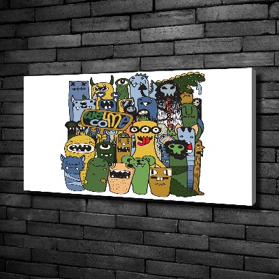 Wandbild Verrückte Monster