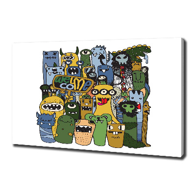 Wandbild Verrückte Monster