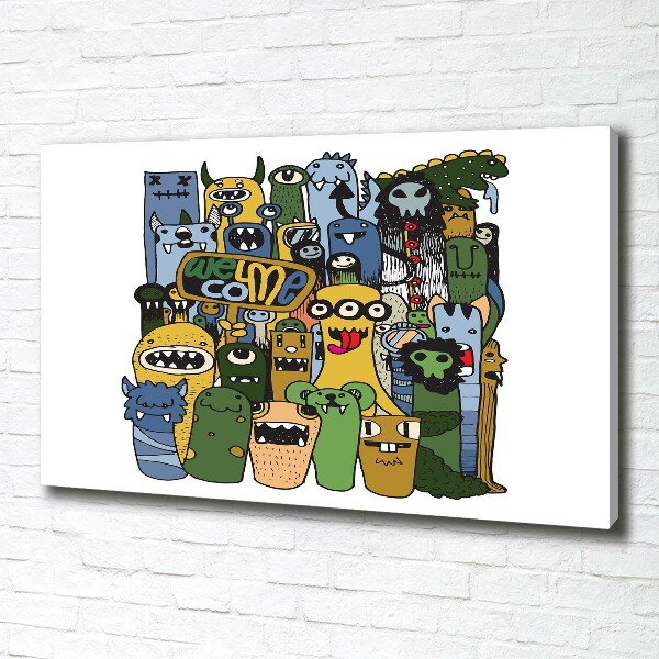 Wandbild Verrückte Monster