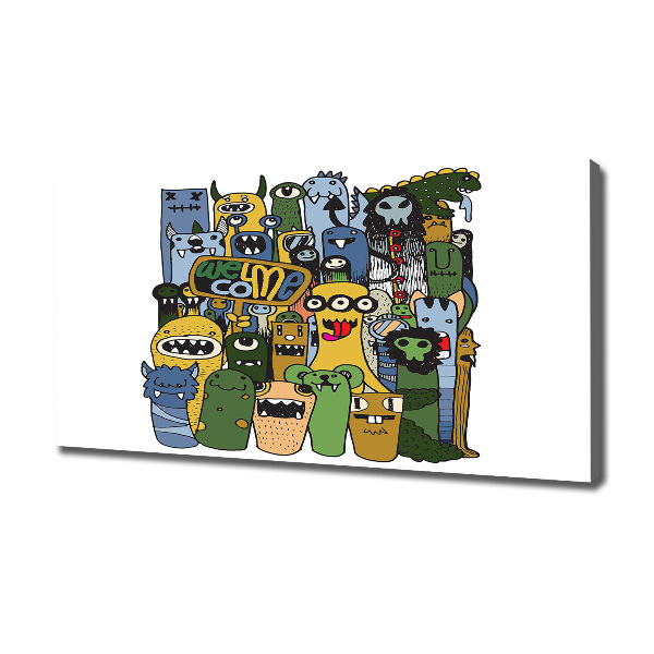 Wandbild Verrückte Monster