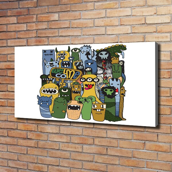 Wandbild Verrückte Monster