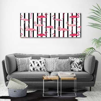 Wandbild Gestreifte Flamingos