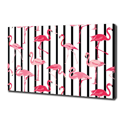 Wandbild Gestreifte Flamingos