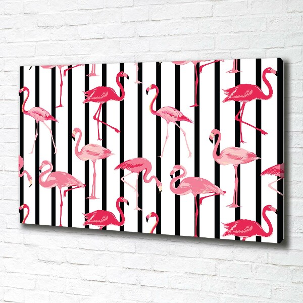 Wandbild Gestreifte Flamingos