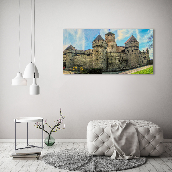 Bild auf leinwand Ein Schloss in der Schweiz