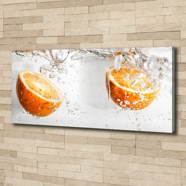 Bild auf leinwand Orangen unter Wasser