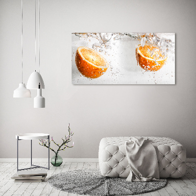 Bild auf leinwand Orangen unter Wasser