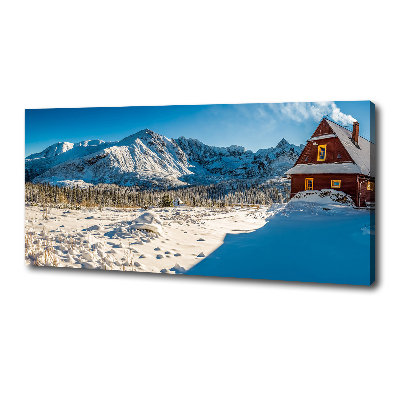 Wandbild Ein Ferienhaus in den Bergen