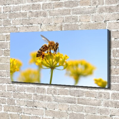 Bild auf leinwand Eine Biene auf einer Blume
