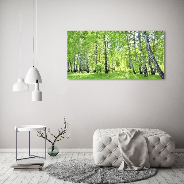 Wandbild Birkenwald